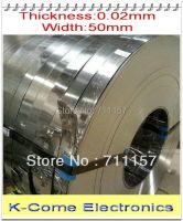 0.02mm Thickness 50mm Width 5M/lot Stainless Steel Sheet Plate Leaf Spring Stainless Steel Foil The Thin Tape Free Shipping