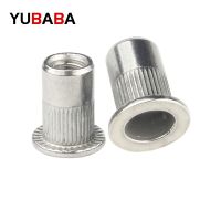 10PCS/Lot M3 M4 M5 M6 M8 M10 M12 304 Stainless Steel Flat Head Threaded Rivet Insert Nutsert Cap Rivet Nut