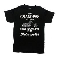 Funny Grandpa Shirt Real Grandpas Ride Motorcycles Gifts For Grandfather T Shirt Papa TShirt  N0RQ