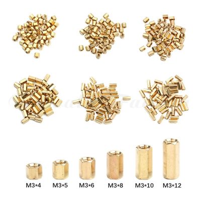 【CW】 50Pcs M3 Hex Nut Spacing Screw Female Brass Threaded Pillar PCB Motherboard Standoff Spacer 4mm/5mm/6mm/8mm/10mm/12mm