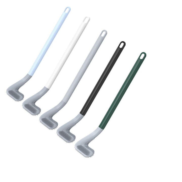 Silicone Head Toilet Brush for Bathroom Golf Clubs Shape Long Handle