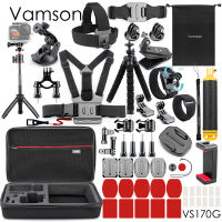 Vamson สำหรับ Gopro 10 9กีฬากล้องอุปกรณ์เสริมทั่วไปชุดสามประเภทของขาตั้งกล้องสำหรับไปโปรฮีโร่10 9 8 7 6สำหรับ Eken H8r VS170