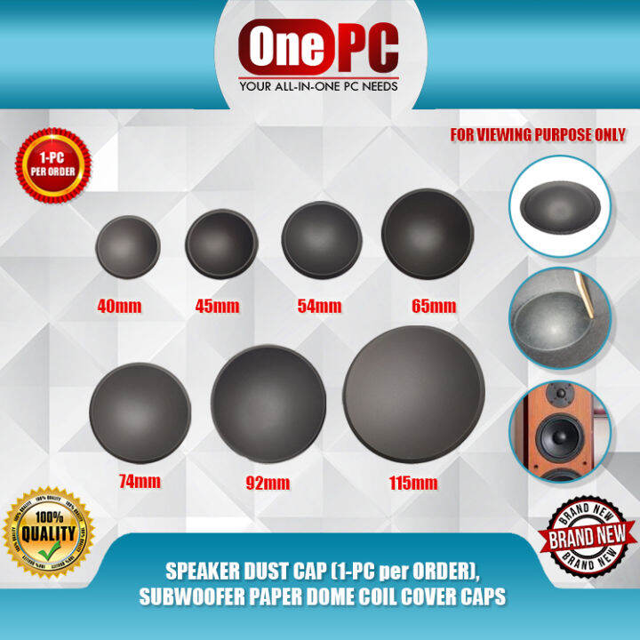 ONE PC SPEAKER DUST CAP (1PC per ORDER), SUBWOOFER PAPER DOME COIL