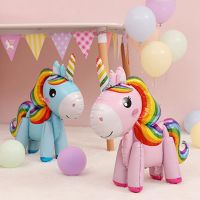 【CC】 Taoup Happy Birthday Unicorn Balloons Figures Foil Ballons Accesssories Unicornio Horns Baby Shower Favors