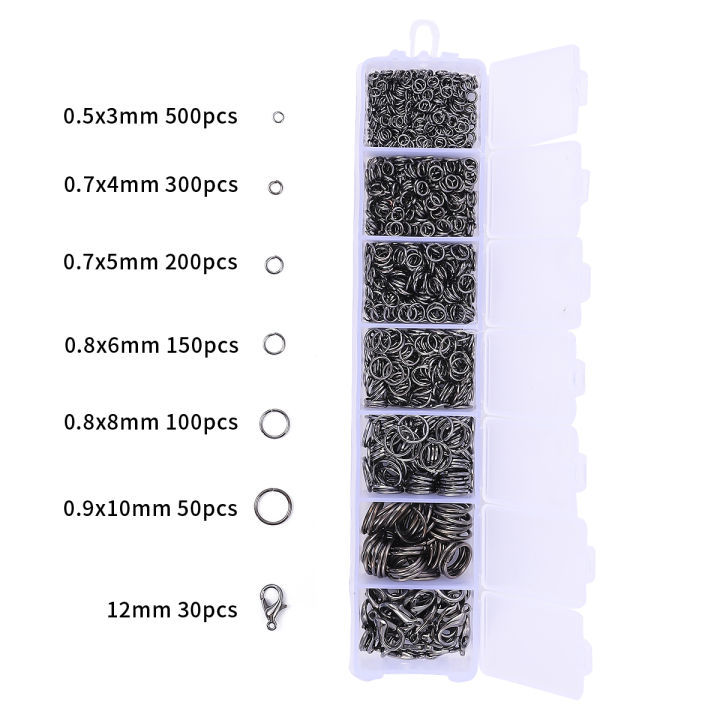 1ชุด3-4-5-6-8-10มม-ตะขอก้ามปูอัลลอยเปิดแหวนกระโดดชุดผสมสำหรับdiyเครื่องประดับผลการค้นหาอุปกรณ์เสริม