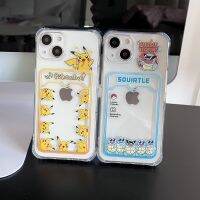 Pocket Monster การ์ตูนน่ารักเคสโทรศัพท์มือถือพิกะจูเซนิกาเมะโปเกมอนสำหรับ iPhone 14 Pro Max 14Plus ฝาหลังโทรศัพท์แบบนิ่มกันกระแทกสำหรับ iPhone 13 Pro Max 13เคสสำหรับ Apple โทรศัพท์12 11 XR X เคสห่อหุ้ม