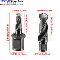 Diameter 6-22mm Integral Solid Rail Cutter (34" Weldon Shank) 9.8 x 25mm HSS Rail Drill Bit For U74 U71Mn PD2 Railway Drilling.