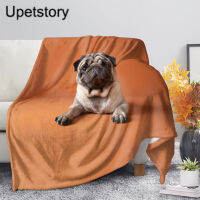 Upetstory 3D Lovely Pug Print Warm Throw Blanket Super Soft Sherpa Fleece Blankets On Sofa Travel Bedding Adults Kids Bedspread