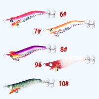 【DT】hot！ Fishing 7cm 9cm 1.8  2.2  Squid Jig Wood Shrimp Cuttlefish Bait Sea Tackle