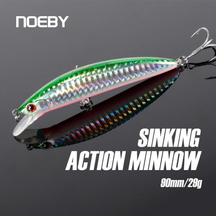 noeby-90s-เหยื่อปลาซิวจม90mm-29g-โยนยาว-wolers-ยากเหยื่อสำหรับปลาเทราท์เลคน้ำเค็มเหยื่อเหยื่อกระตุกตกปลา