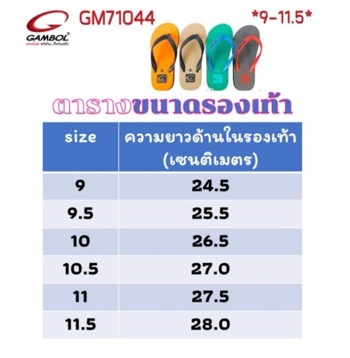 scpoutlet-รองเท้าแกมโบล-รองเท้าแตะ-รองเท้าฟองน้ำ-gambol-gm71044-ของแท้-100