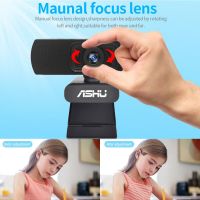 ใหม่ ASHU เว็บแคม H609 1080P กล้องเว็บแคมเว็บพร้อมไมโครโฟนกล้อง Usb ขนาดเล็กโฟกัสแบบ Full HD สำหรับแล็ปท็อปคอมพิวเตอร์ตั้งโต๊ะพีซี