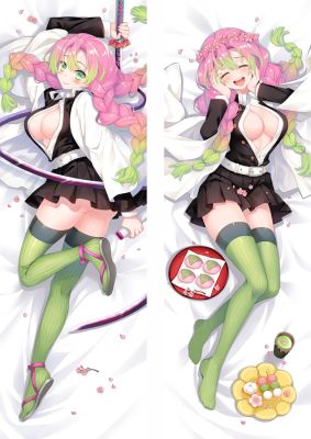 [$ AA ร้อน] อนิเมะ Demon Slayer: ปลอกหมอน Kimetsu No Yaiba Kanroji Mitsuri Dakimakura สองด้านปลอกหมอนเคสหมอนกอด