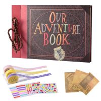 Handmade DIY Album Paste Vintage Tether Album Our Adventure Book Up Family Scrapbook Photo Album  Photo Albums