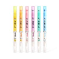 6pcs Double Head Erasable Highlighter Pen Marker Pas Liquid Chalk Fluorescent Pencil Drawing Stationery