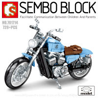 บล็อกตัวต่อรถมอเตอร์ไซค์ Harley-Davidson SEMBO BLOCK 701714 จำนวน 729 ชิ้น