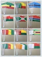 KAFNIK  Ethiopia/benin/Botswana /Burkina faso/Burundi/Gambia/guinea/Zimbabwe/Cody w/Madagascar 14*21CM hand flag with Pole Decanters