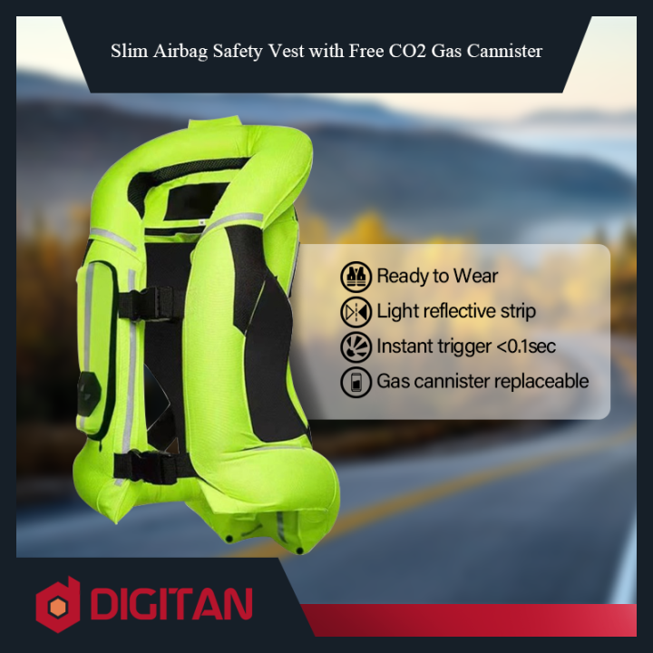 Slim Airbag Vest Motorcycle Big Bike Scooter Safety Equipment