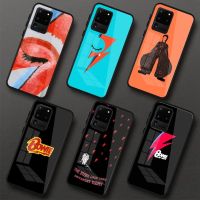 David Bowier Phone Case For Samung A32 A51 A52 NOTE 10 20 S10 S20 S21 S22 Pro Ultra Black PC Glass Phone Cover