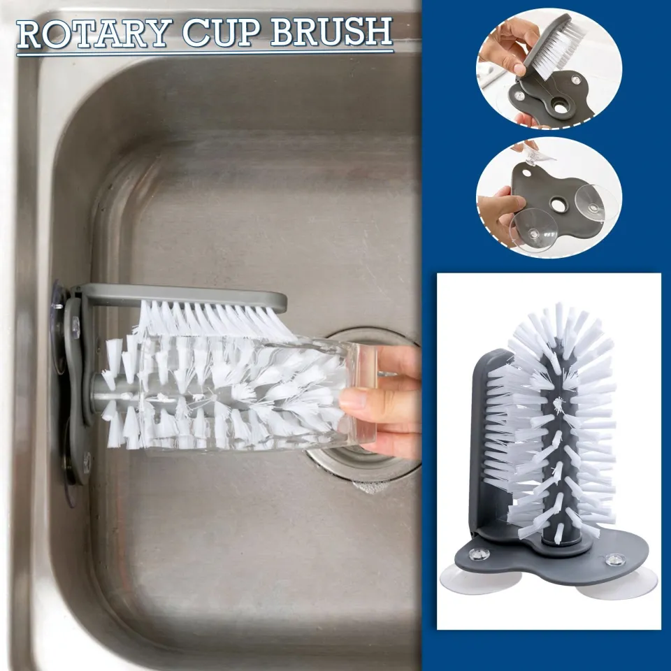 Kitchen Sink Suction Cleaning Brush Cups Goblet Mugs Clean Brush