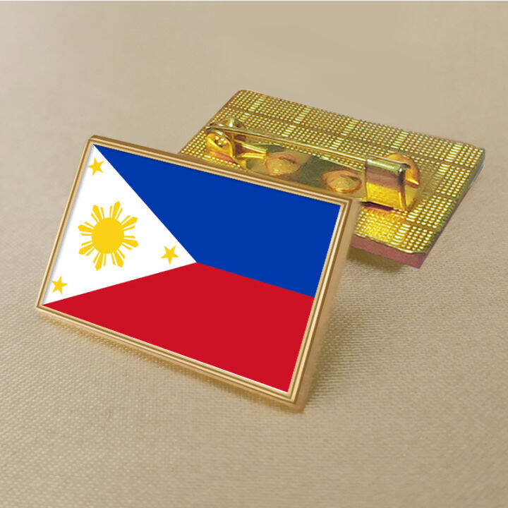 Philippine Flag Pin 2.5*1.5cm Zinc Alloy Die-cast PVC Colour Coated ...