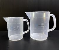 Measuring Jug (PP) (Plastic), EU Design, บีกเกอร์พลาสติก แบบมีหูจับ 250 500 1000 2000 3000 ML., (No Brand)(India)