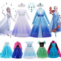 ZZOOI Elsa Anna Princess Ball Gown Kids Disney Carnival Fancy Dress Frozen Aisha Halloween Xmas Party Cosplay Costume Performance Gown