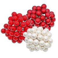 【hot】◈☂  100pcs/lot Plastic Fake Small Berries Artificial Fruit Stamens Wedding Decorated Wreaths