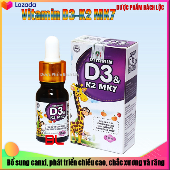 Vitamin d3 k2 mk7 nhỏ giot giúp bé hấp thụ calci tăng trưởng chiều cao cân - ảnh sản phẩm 1