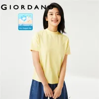 Giordano Women เทคโนโลยีขั้นสูงให้ความรู้สึกเย็นสบายแถบออกซิเจนน้ำแข็งพิมพ์เสื้อยืดแขนสั้นคอกลม Free Shipping 05321390