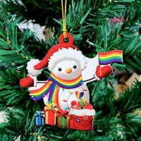 Christmas Tree Wooden Pendants Snowman Dog Hanging Ornaments Merry Christmas Decorations For Xmas Happy New Year Navidad 2023