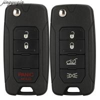 Fkam jingzwiin 5pcs 34B REMOTE Car Key Case SHELL สำหรับ JEEP เข็มทิศ Grand Cherokee RENEGADE Hard STEEL 2016 2017 2018 2ADFTFI5AM433TX lamcii