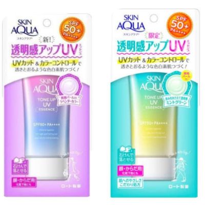 🇯🇵พร้อมส่ง🇯🇵Rohto Skin Aqua Tone Up UV Essence SPF50+PA++++ กันแดดปรับสีผิวขายดีในญี่ปุ่น