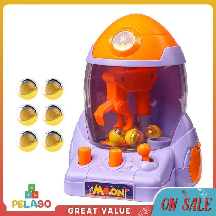 Pelaso Kids Claw Machine Toy Novelty Hand Crank Grab Doll Toy Whole