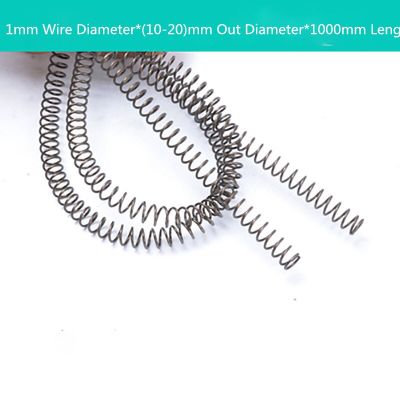 2PCS Wholesale High Quality Thin Long Coil Compression Extension Springs  1mm Wire Diameter*(10-20)mm Out Diameter*1000mm Length Electrical Connectors