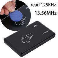 เครื่องอ่าน RFID USB EM4100พอร์ตการ์ด IC TK4100 125Khz ID 13.56Mhz ความไวต่อการสัมผัสที่สนับสนุนหน้าต่างสมาร์ทการ์ด