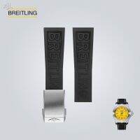 สก็อตเทปพิมพ์ลายสำหรับ Breitling ทำจากซิลิกอน Avenger Super Ocean Tali Jam Tangan Karet หัวเข็มขัดเข็มกลัดพู่กลมยาว20 22เมตร