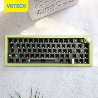 Vktech สวิตช์ปุ่มคีย์บอร์ดแบบกลไก GMK67 RGB,โครงสร้างปะเก็นแบ็คไลท์คีย์บอร์ดน้ำหนักเบาทนทานลดความเหนื่อยล้าอุปกรณ์ใช้สะดวกเกม