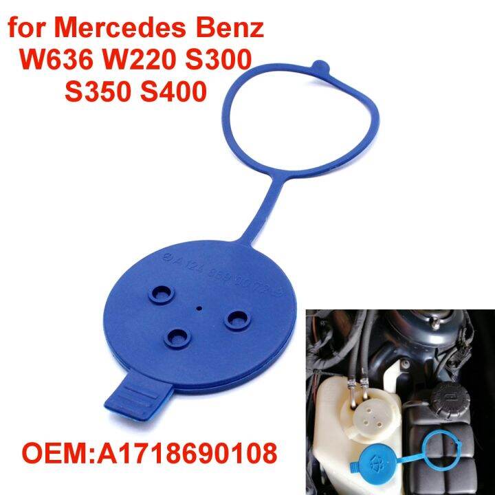 Scheibenwaschwasser-Deckel Für Mercedes | Kompatibel Mit W204 C180, W212 E-Klasse | Blau/Weiß