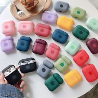 (CALGY Phone protection)น่ารักสีทึบหูฟังกรณีสำหรับ AirPods Pro 2 1กรณีฮาร์ดพีซีหรูหราเคลือบเนื้อฝาครอบป้องกันสำหรับ AirPod 2 3 Air Pods 3