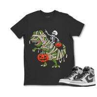 Skeleton Riding Mummy Rex Boys เสื้อยืดผู้ชายผ้าฝ้ายคุณภาพสูง Men T-Shirt