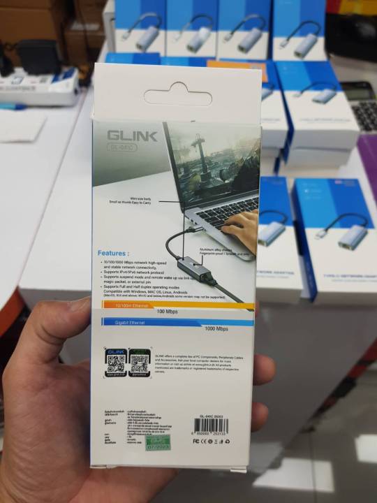 glink-usb-c-to-rj45-10-100-1000-gl-041c-ตัวแปลง-usb-cเป็นlangigabit-gl041c