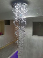 Modern LED Crystal Chandeliers Light Fixture for Staircase Stair Lights Luxury Ho Villa Vanity Bedroom Hanging Lamp