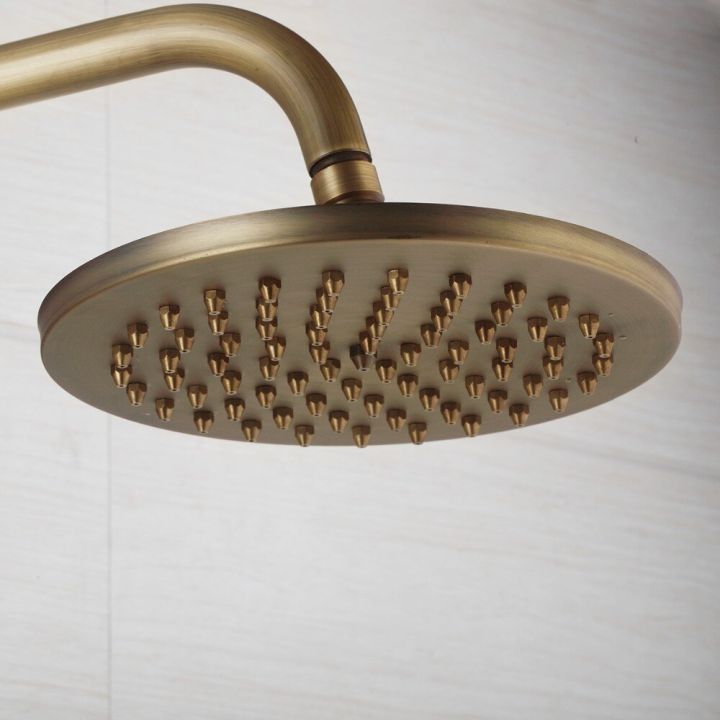 antique-brass-bathroom-hand-shower-head-8-inch-round-rainfall-shower-faucet-shower-bracket-wall-shower-arm-1-5m-shower-hose-showerheads