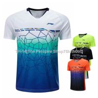 ☞✙ The new Li-Ning badminton jacket series mens and womens short-sleeved quick-drying and cool game jersey top sports wear sweat-absorbing and breathable