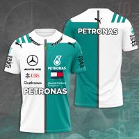 （Can Customizable）Formula One Short Sleeve Mercedes Car Logo Short Sleeve Top T-shirt Fashion Fashion Mens T-Shirt（Adult and Childrens Sizes）