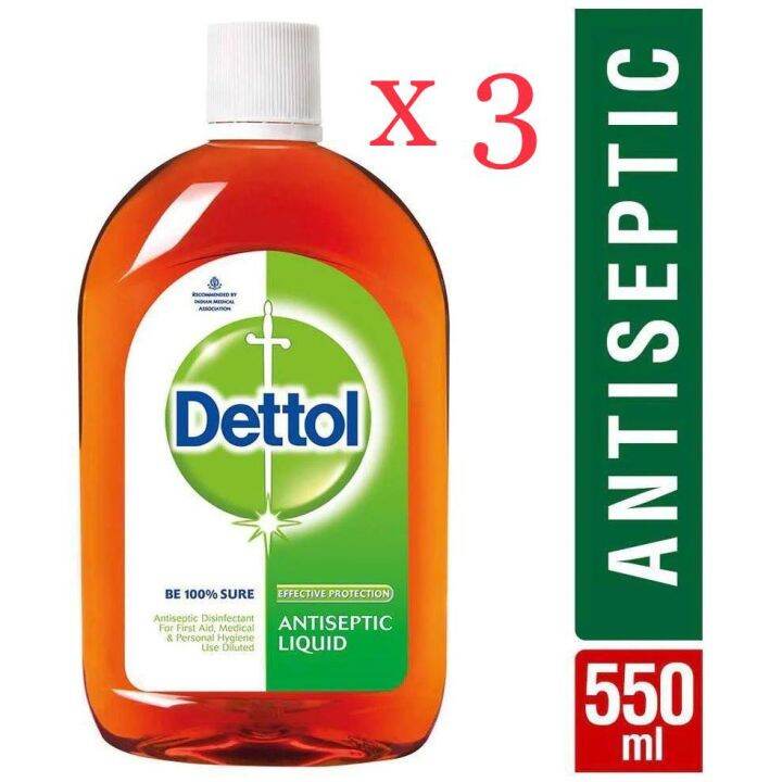Dettol 100 Original Highly Concentrated Fresh Antiseptic Liquid Disinfectant Cleaning (550 ml