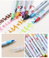 ปากกามาร์กเกอร์สำหรับเขียนและปากกาวาด12สีใหม่ (สไตล์) อุปกรณ์การเขียนของโรงเรียนระบายสีศิลปะปากกาเมจิกศิลปินแปรงและเครื่องมือ