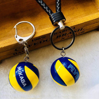 5 PCS Volleyball Keychain Business Birthday PVC Volleyball birthday Gifts Volleyball Top Football Beach Ball Key Ring