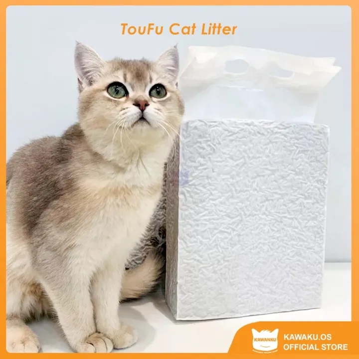 ↂ☃∈ KAWANKU Tofu Cat Litter Natura Plant Pasir Kucing Murah Sand Cat
